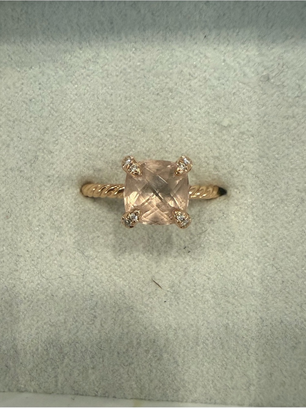 David Yurman Chatelaine Ring with Gemstone and Diamonds in 18K Gold - Picture 2 of 6